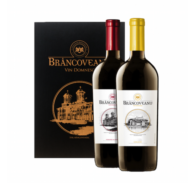Brancoveanu Vin Domnesc Set in Carte Rosu si Alb 0.75L